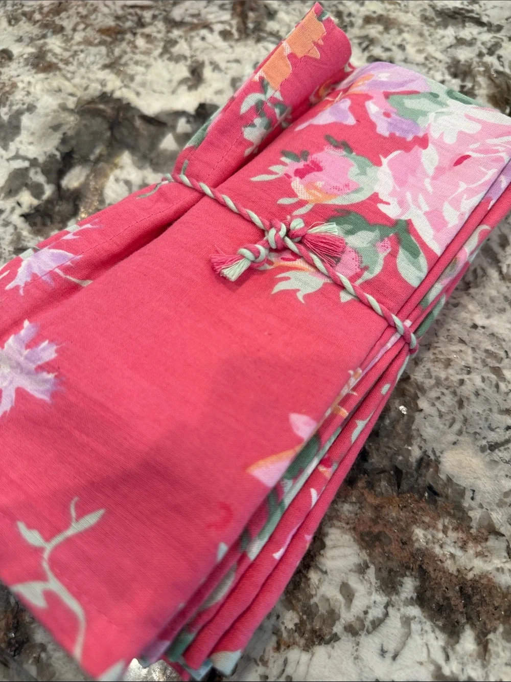 April Cornell rose pink napkins set of 12